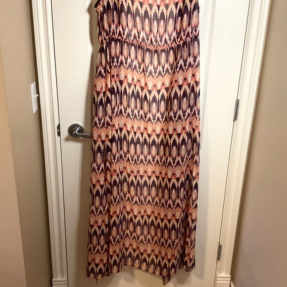 F & F Women's Beach Cover up Size XL Sleeveless Sheer Fairy Flowy Evening Wear - Picture 8 of 11